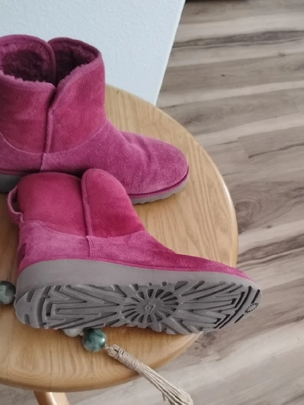 UGG Kristin Classic Slim Suede Wedge Ankle Boots - [women's sz 7.5] - Purple Pas